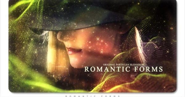 浪漫梦幻粒子特效素材库精选AE模板 Romantic Forms Particles Slideshow