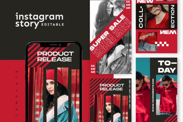 女士服饰促销活动Instagram社交平台推广素材 Instagram Story Template