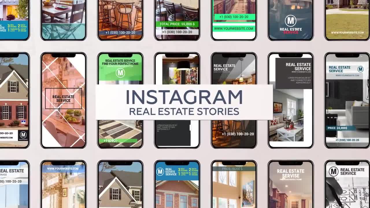 30个Instagram房地产故事素材库精选AE模板