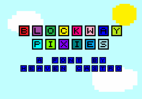 Blockway Pixies font素材之家精选英文字体