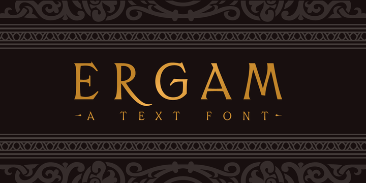 Ergam Font素材之家精选英文字体