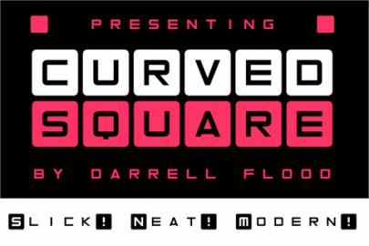 Curved Square font素材之家精选英文字体