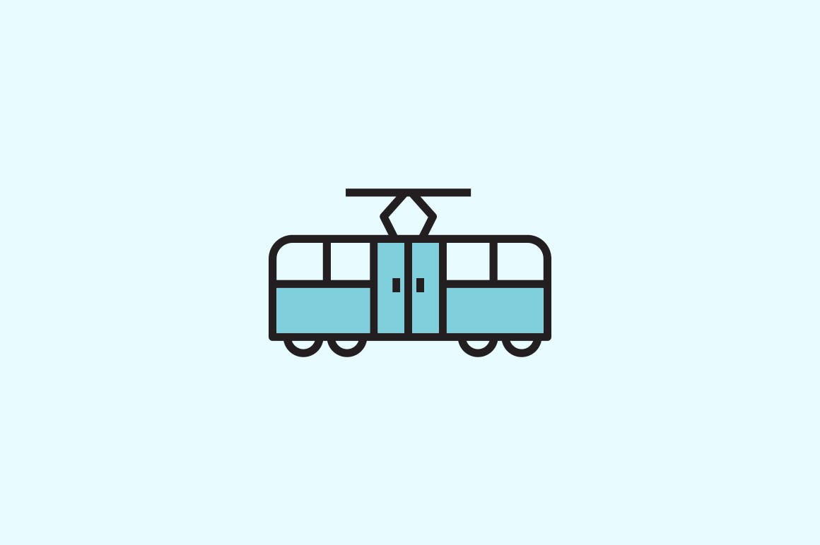 15枚公共交通工具矢量图标 15 Public Transport Icons插图(4)