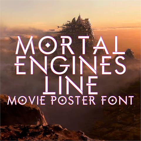 Mortal Engines Line font素材之家精选英文字体