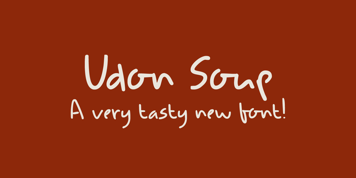 Udon Soup Font素材之家精选英文字体