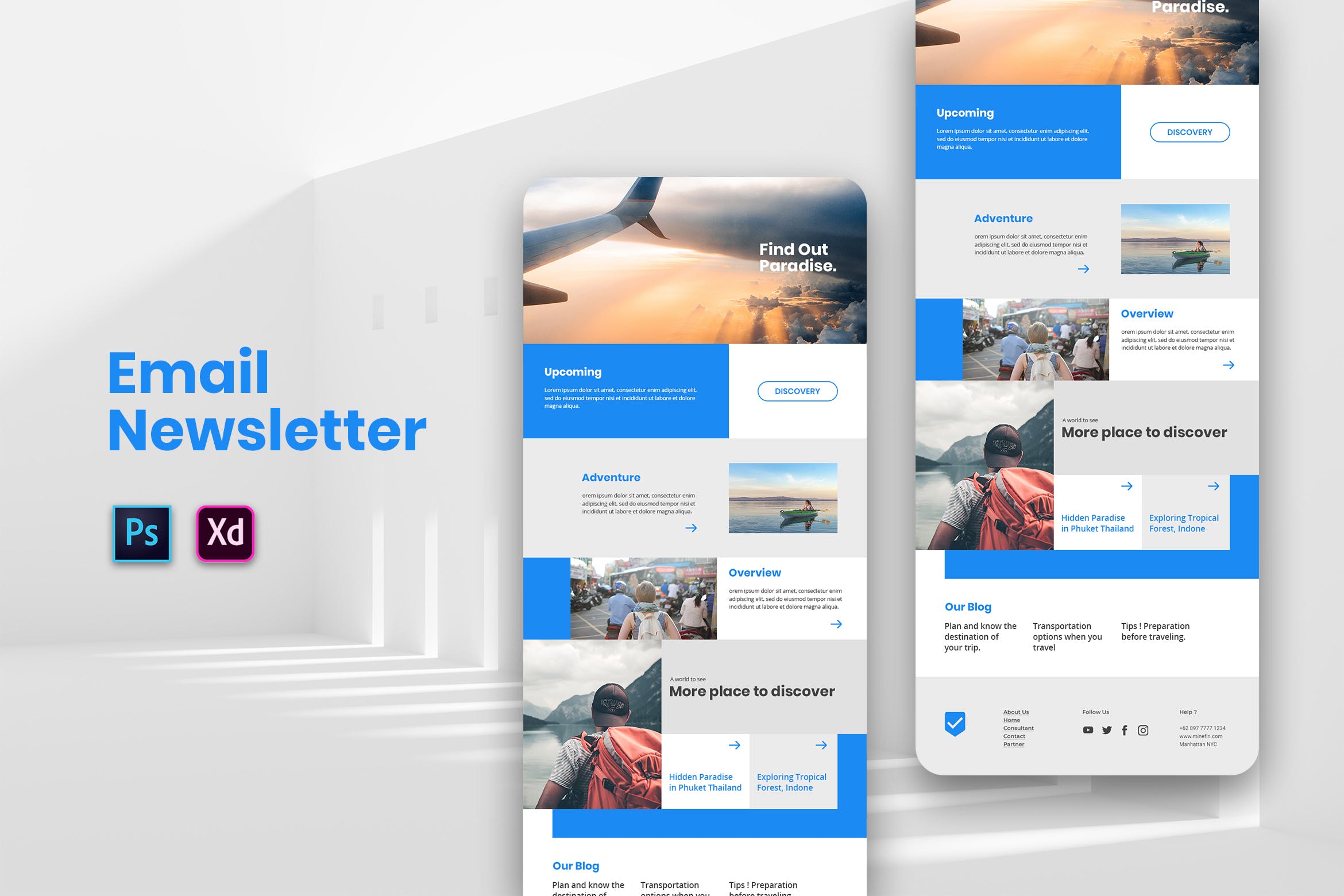旅游公司旅行社推广EDM邮件模板素材库精选 Travel Email Newsletter插图
