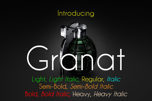 Granat Family Font素材之家精选英文字体