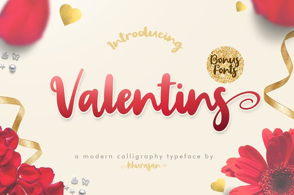 Valentins + Bonus 2 Font素材之家精选英文字体