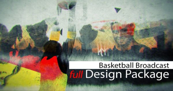 篮球体育直播节目开场素材库精选AE模板 Basketball Broadcast Design