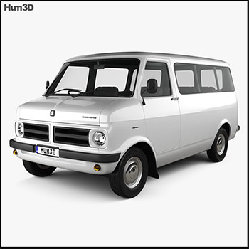 面包车Bedford CF Minibus 1969-1979 3D汽车模型