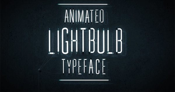 3D动画灯泡字体特效素材库精选AE模板 Animated Lightbulb Typeface