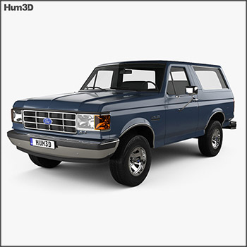 福特Bronco 1989 汽车素材之家精选3D模型