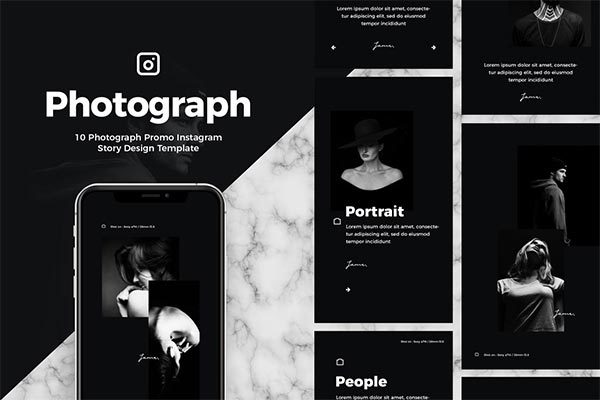 10个时尚高端专业的摄影师促销Instagram社交媒体banner海报设计模板素材库精选Vol.1
