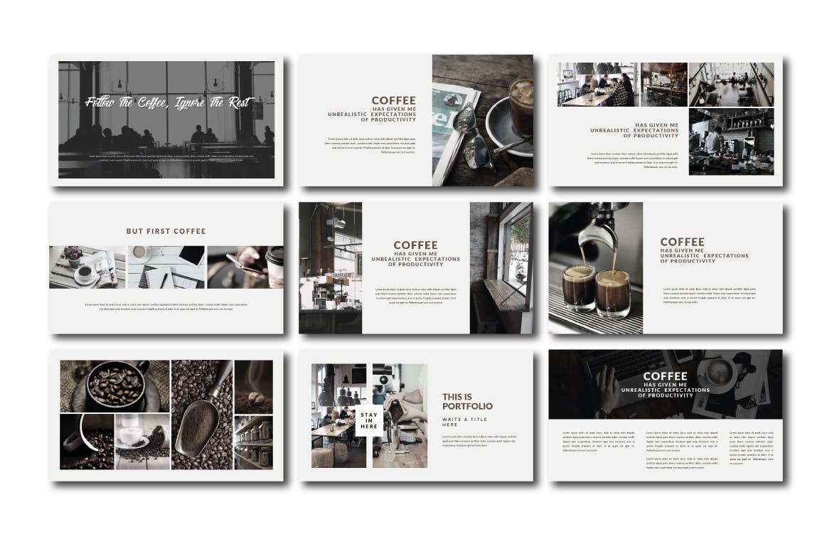 咖啡品牌/咖啡店策划方案素材库精选PPT模板 Coffee | Powerpoint Template插图(2)