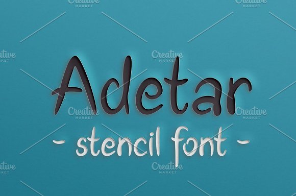 Adetar Stencil Font素材之家精选英文字体