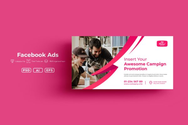 Facebook品牌宣传广告设计模板素材库精选v30 ADL Facebook Ads.v30