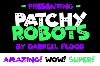 Patchy Robots font素材之家精选英文字体