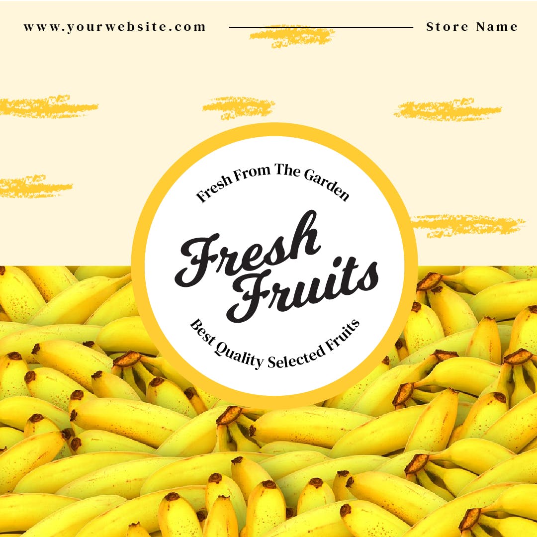 新鲜蔬果生鲜品牌社交媒体Banner图设计模板素材库精选 Fresh Fruit Media Banners插图(7)