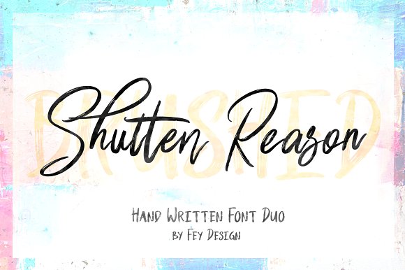 Shutten Reason – Duo Handwritting Font素材之家精选英文字体