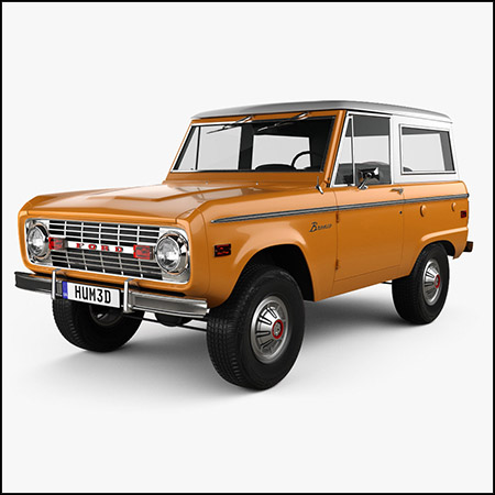 Ford Bronco 1975 福特SUV越野车素材之家精选3D模型