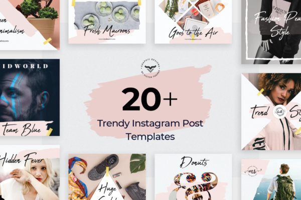20+创意便利贴设计风格Instagram社交贴图模板素材库精选 Instagram Post Templates