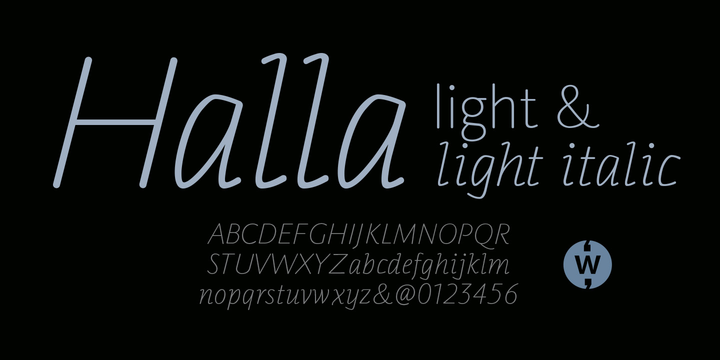 Halla Font Family素材之家精选英文字体
