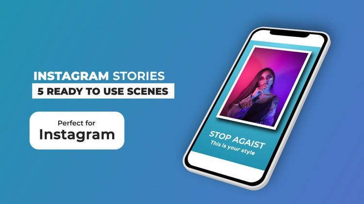 素材库精选AE模板创建Instagram帐户