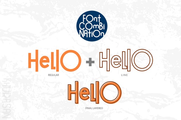 可爱俏皮风格分层无衬线英文字体 Hello Guys插图(4)