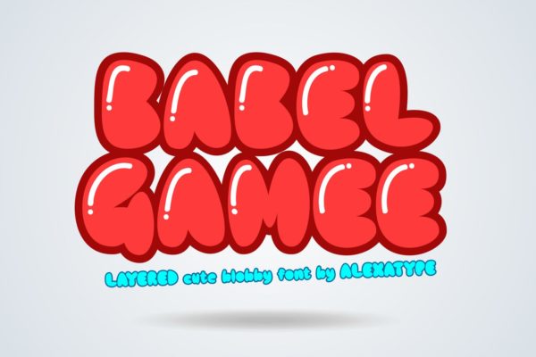 儿童主题设计绝配可爱风格英文胖体无衬线字体素材库精选 BABELGAMEE – Cute Chubby Children Font