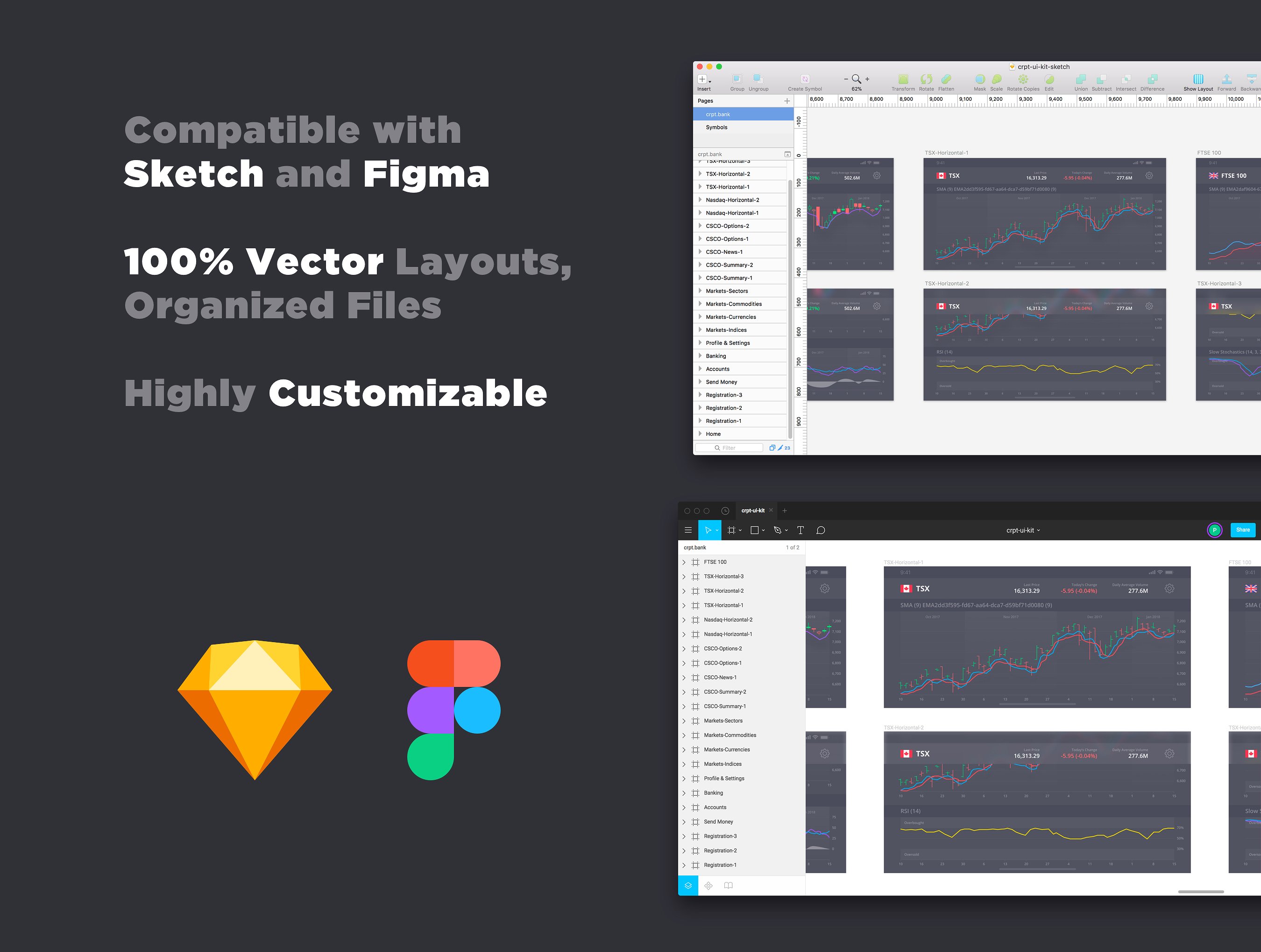 一套银行金融类APP模板下载Crypto Bank iOS UI Kit[sketch]插图(1)