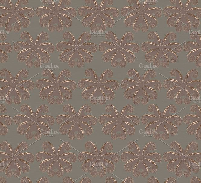 玫瑰金水彩海洋生物图案纹理 Murky Waters: Rose Gold & Watercolor插图(2)