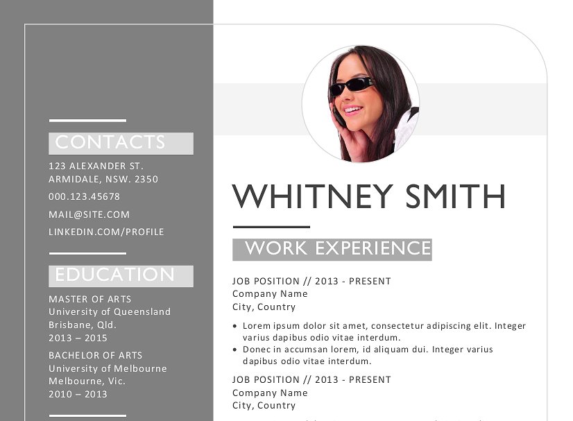 现代专业三合一简历包  Modern 3 in 1 resume pack插图(2)