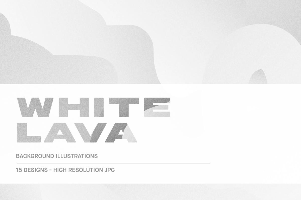 白色熔岩背景纹理套装 White Lava – Background Textures插图