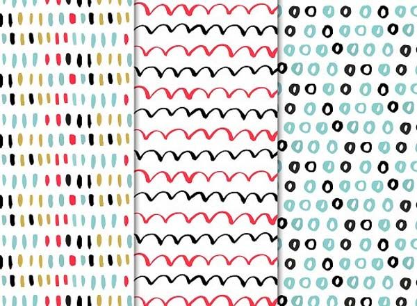 国外流行手绘儿童无缝图案插图(6)