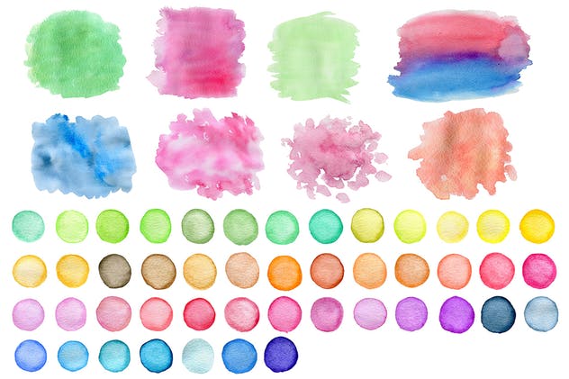 68款水彩斑点和无缝图案 Watercolor Textures and Patterns插图(3)