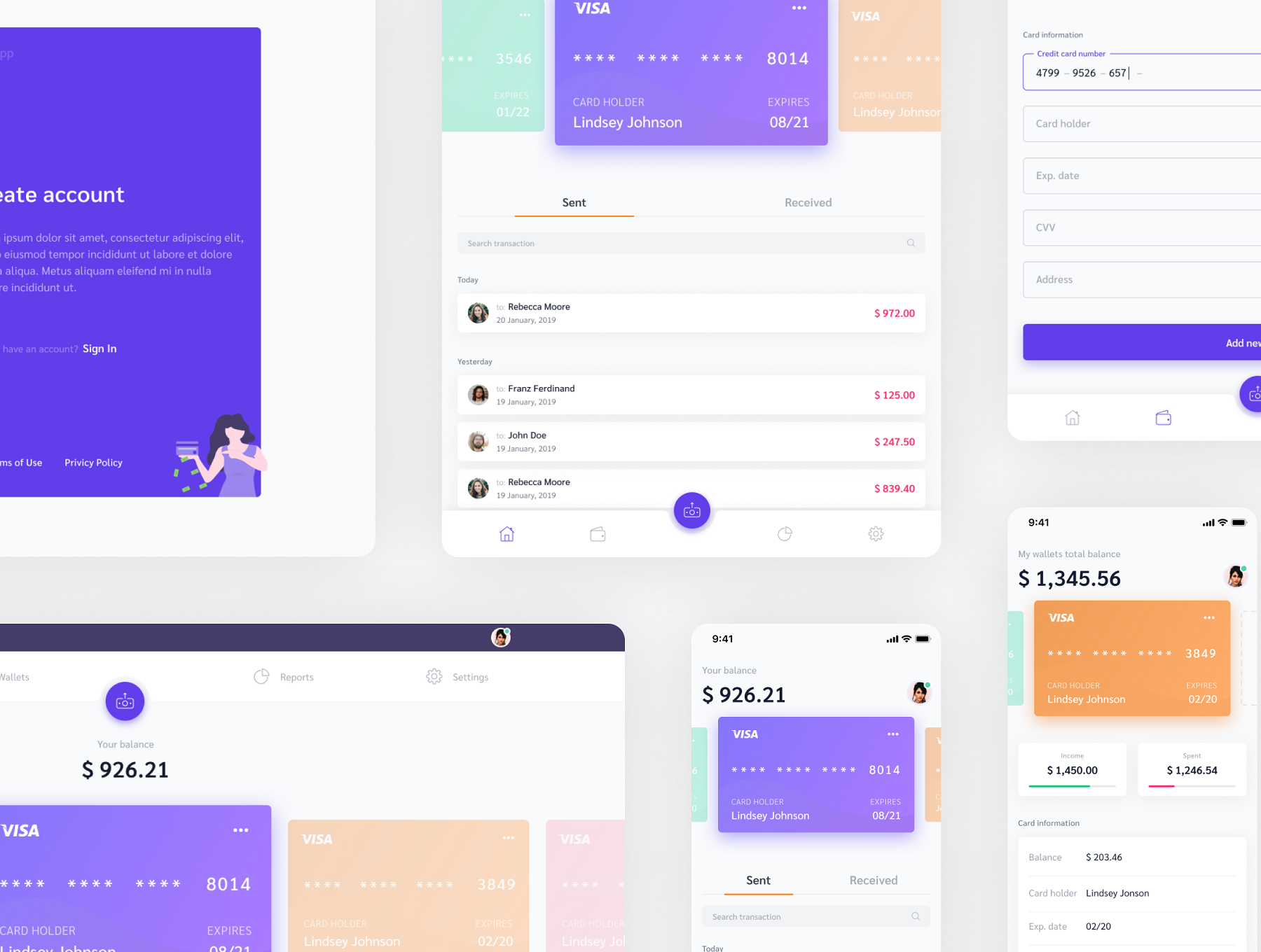 素材库下午茶：支付类APP网页官网UI KIT套装ui素材模板下载[Fig]插图(2)
