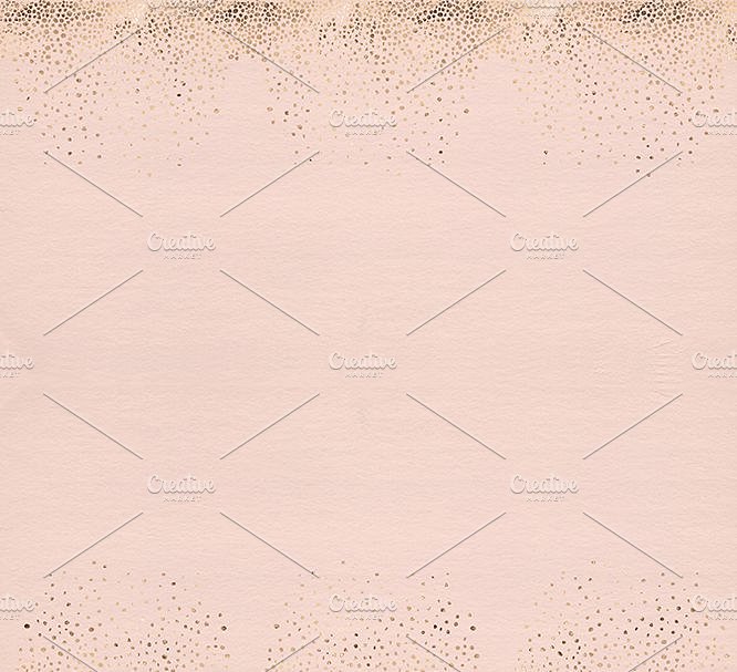 多彩柔和金箔大理石纹理 Rutilated Quartz Gold & Watercolor插图(3)