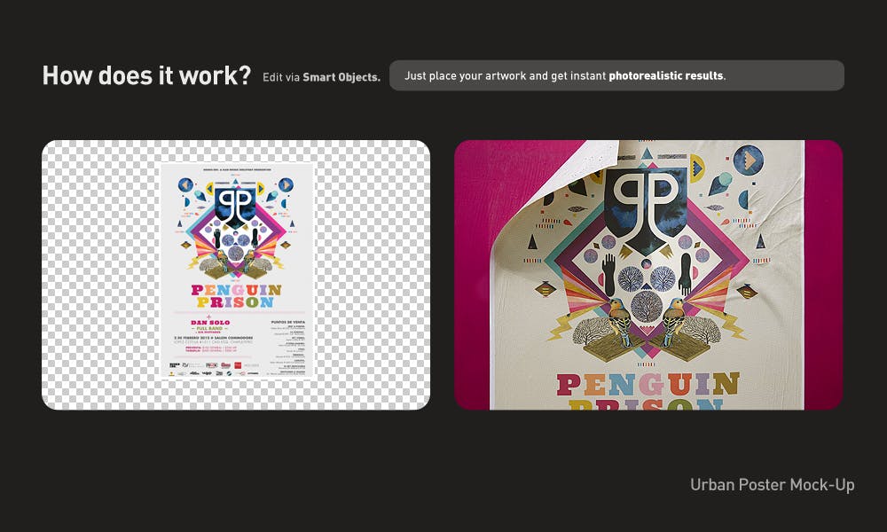 复古海报城市街道张贴效果预览样机 Poster Mockup Set – Urban插图(3)