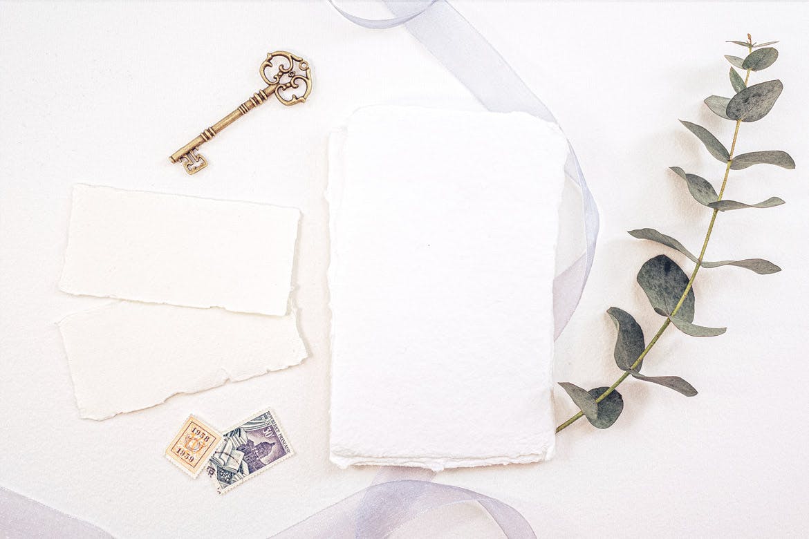 婚礼照片婚礼邀请函优雅风格设计样机素材库精选模板v20 Wedding Photo Mockup 20插图(1)