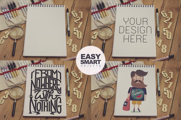 竖版绘画本手绘插画作品展示样机素材库精选 Sketchbook Vertical插图(1)