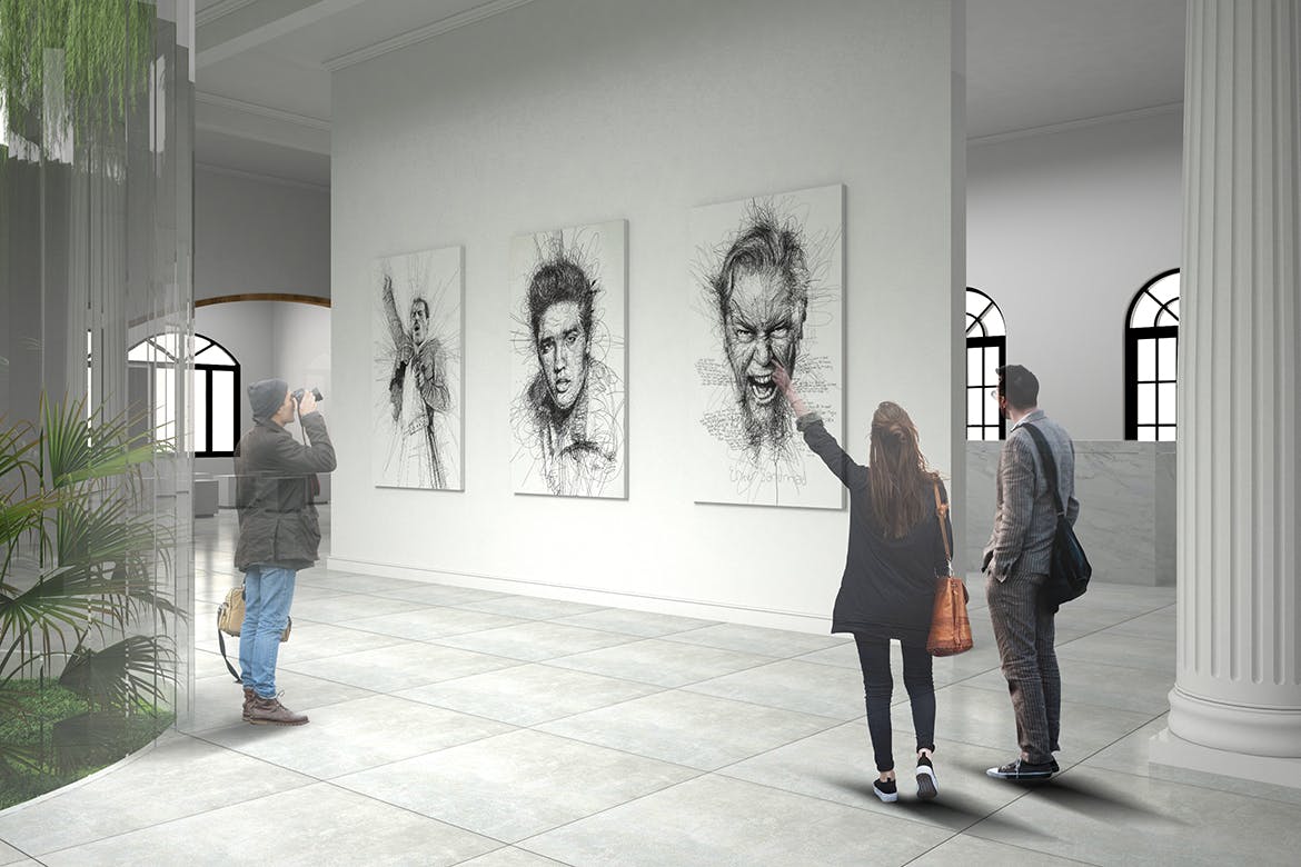 室内设计巨型画框样机模板素材v11 Exhibittion Mockup [vol11]插图(2)