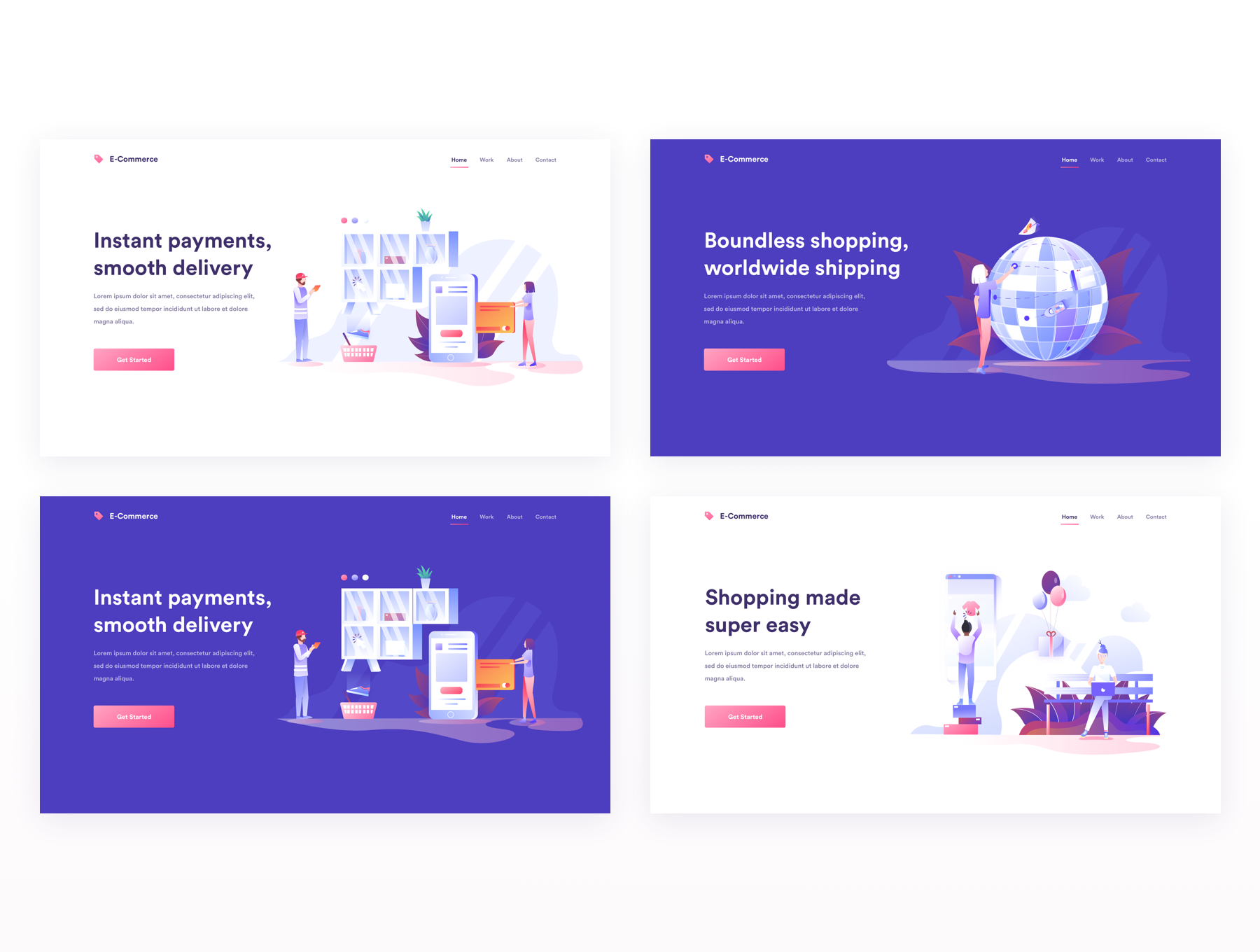 素材库下午茶：电商互联网概念手绘插画素材下载[Ai,Sketch]插图(2)