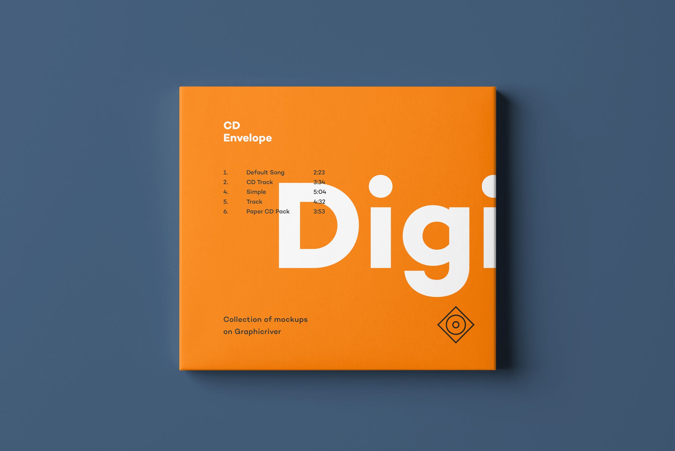CD光碟封面&包装盒设计图素材库精选模板v8 CD Digi Pack Mock-up 8插图(3)