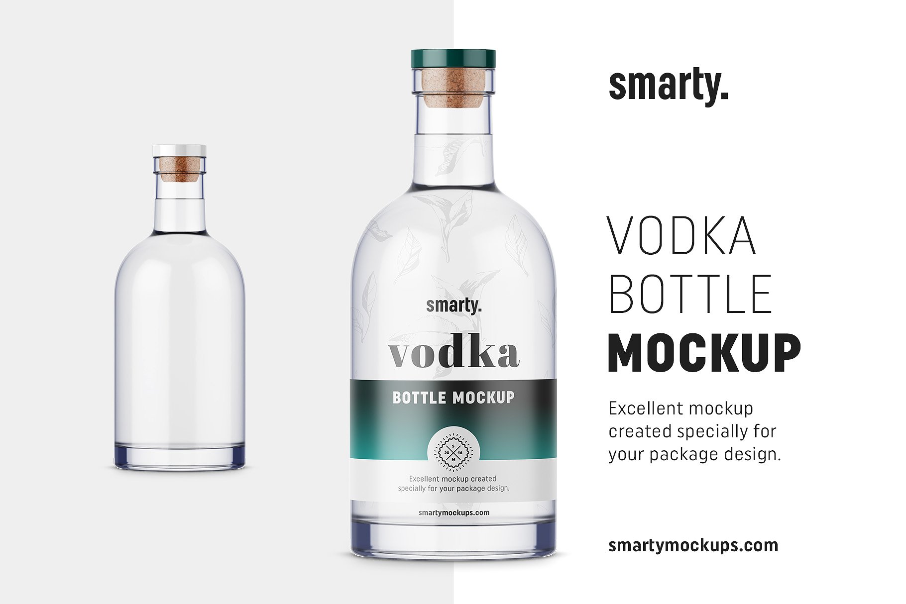 伏特加酒瓶样机Mockups插图