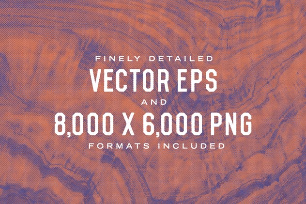 木纹半色调纹理设计素材合集 Wood Halftone Textures插图(2)