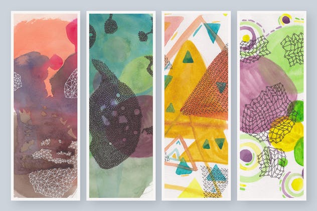 充满活力的抽象印象派水彩纹理素材 Abstract Watercolor Textures插图(3)