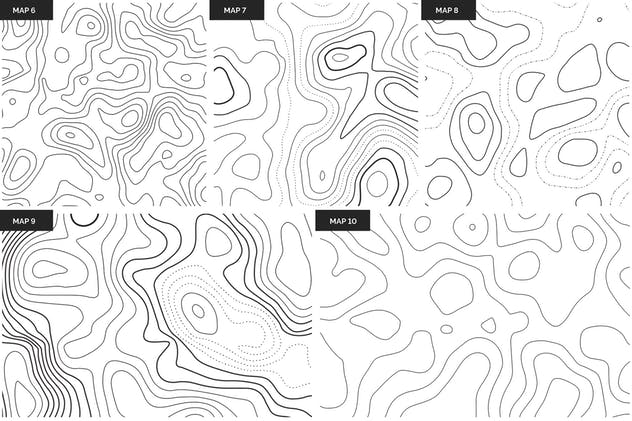 地形图形背景纹理 Topographic Maps Patterns插图(10)