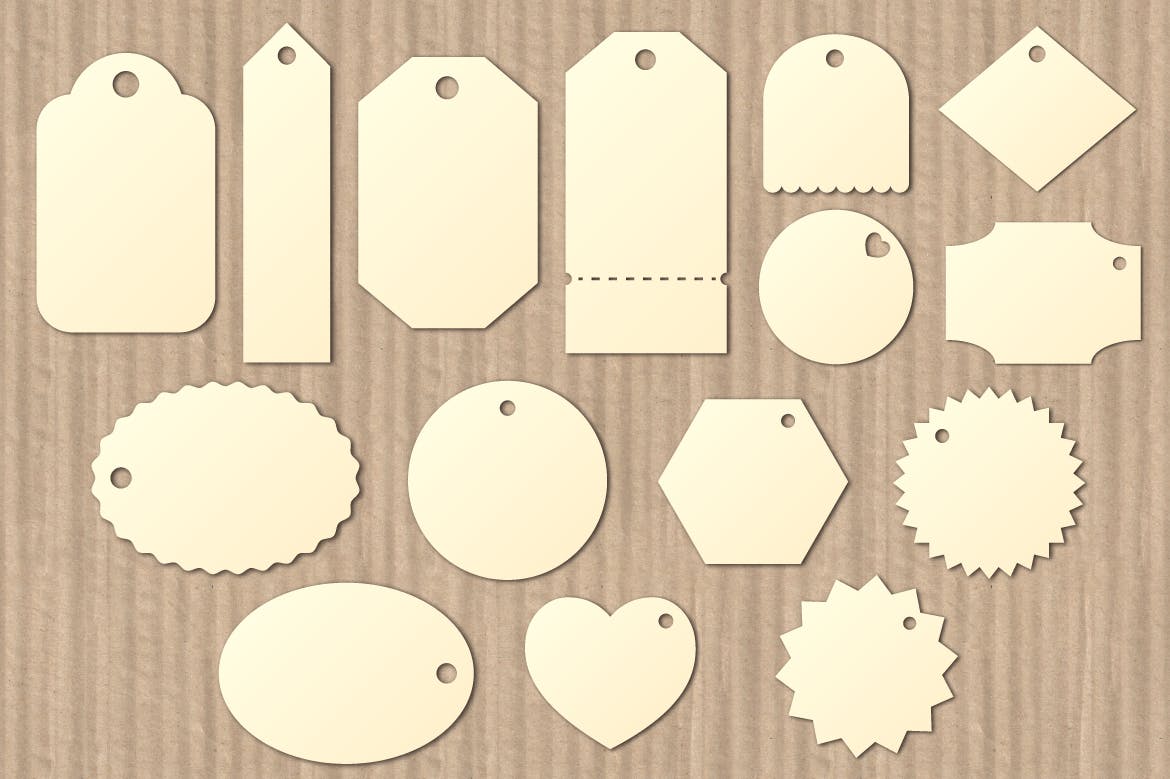 礼品标签和价格标签矢量图形素材 Gift Tag and Price Label Shapes插图(2)