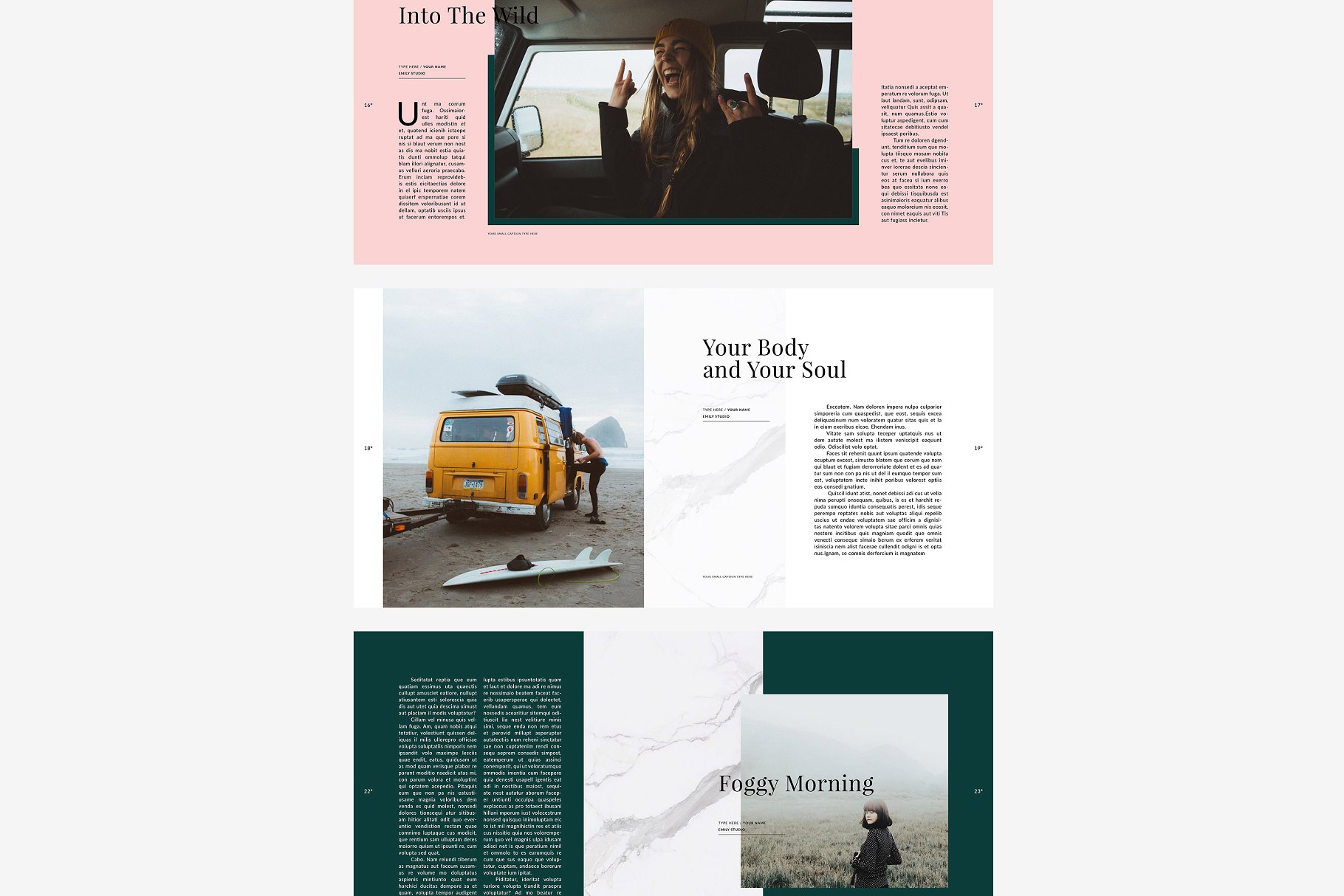 极简主义时尚生活与旅游杂志模板 Emily Magazine插图(3)