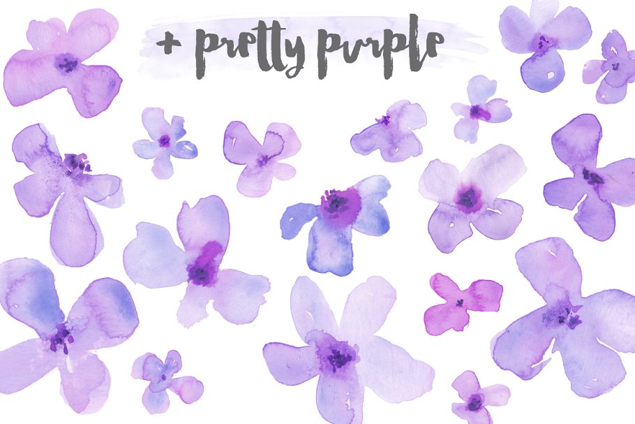 春季美丽彩绘花卉剪贴画 Watercolor Clipart – Spring Blossoms插图(1)